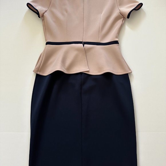 NWOT _ ENFOCUS STUDIO Women's Crewneck Short Sleeve Ruffle Designed Slim Dress - Picture 4 of 5